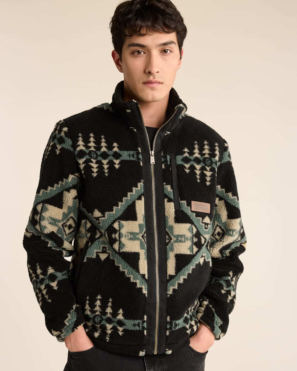 Hooded berber fleece jacket best sale