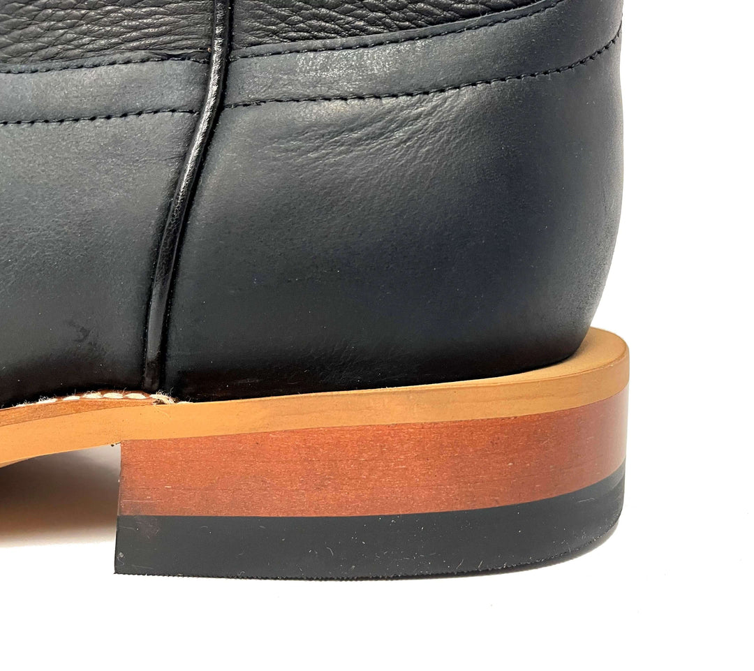 Macie Bean | Little Black Ladies Boot | Heel View