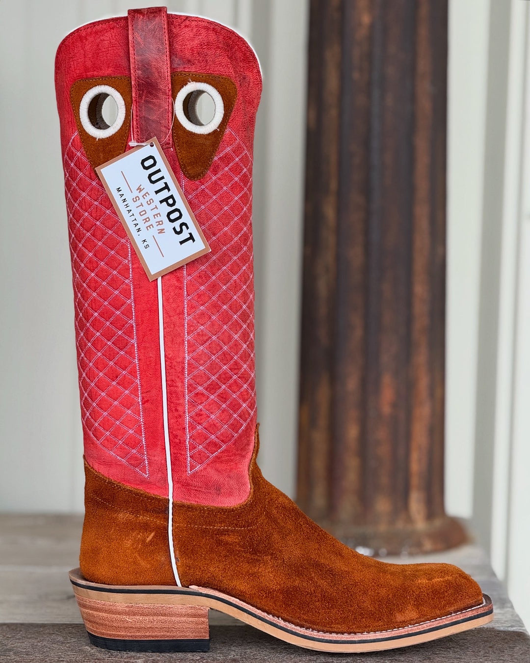 Olathe Boot Co. | Rust Crazy Horse Roughout Boot | Side View