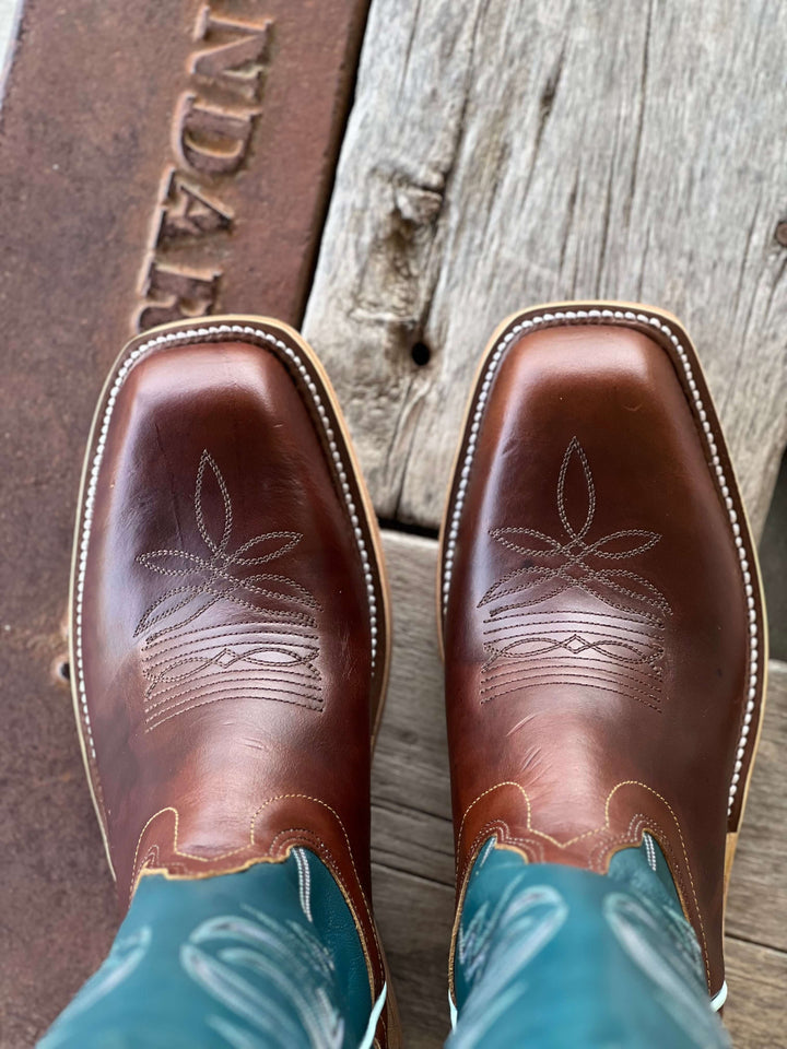 Top View Olathe Boot Co.  | Chocolate Horsebutt Boot