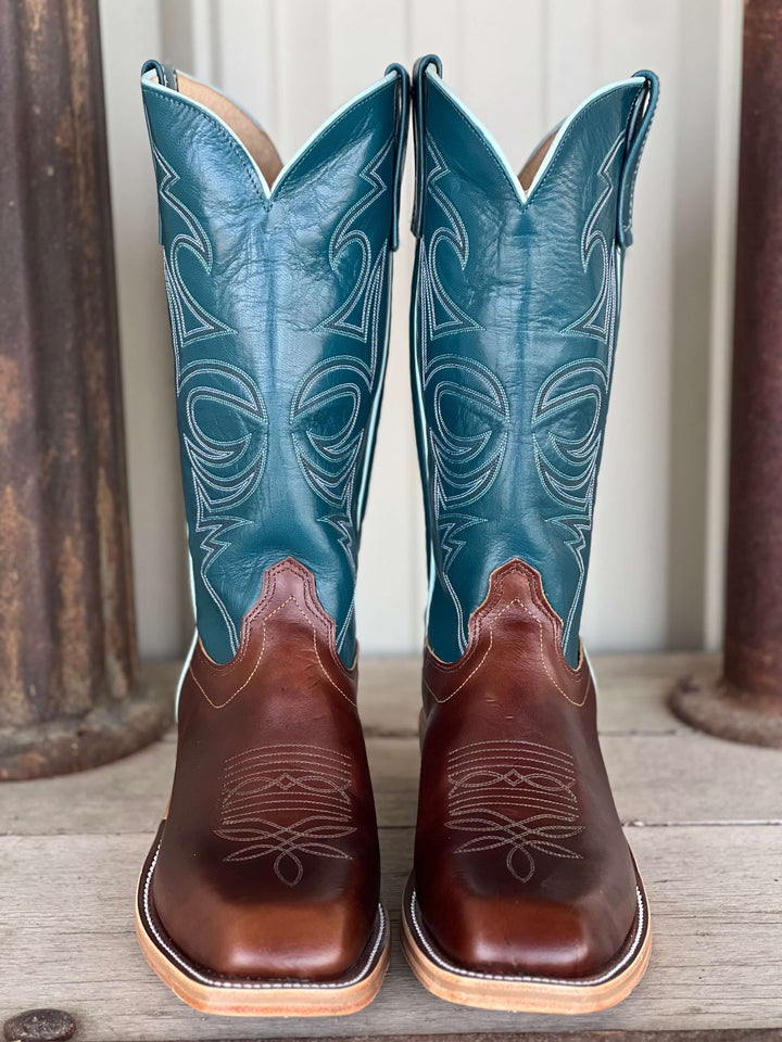 Front View Olathe Boot Co.  | Chocolate Horsebutt Boot
