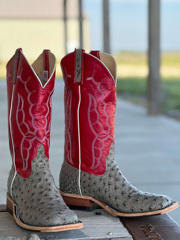 Anderson Bean | Mouse Bruciato Full Quill Ostrich Boot