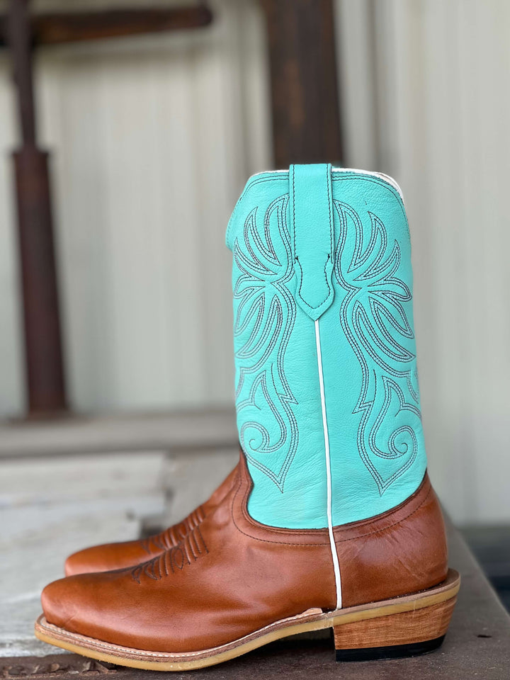 Side View Fenoglio Boot Co. | Cognac Oiled Pull Up Boot