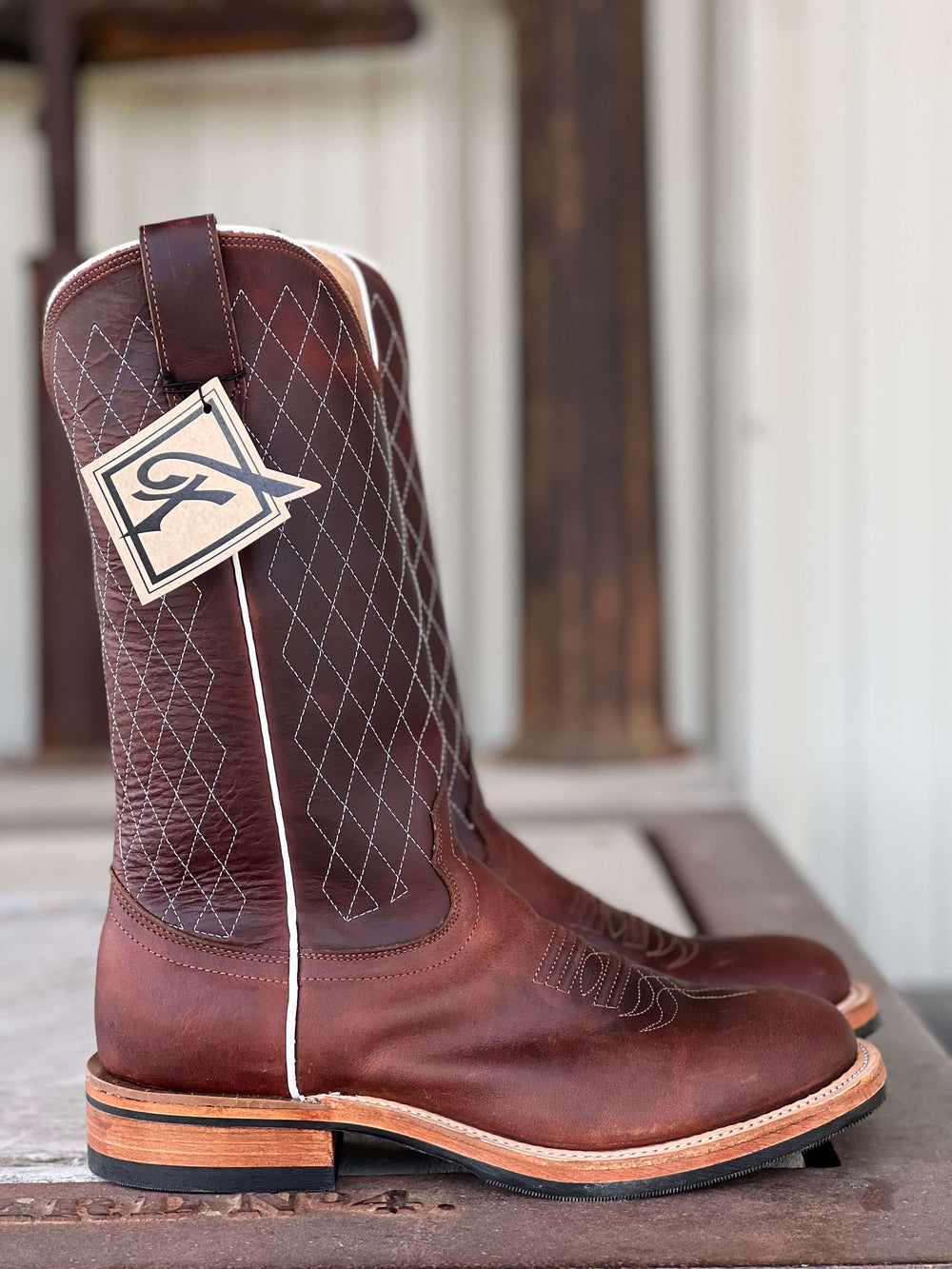 Fenoglio Boot Co. | Tan Fuji Work Boot | Side View