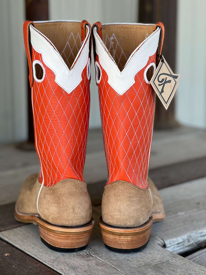 Back View Fenoglio Boot Co. | Rowdy Roughout Boot