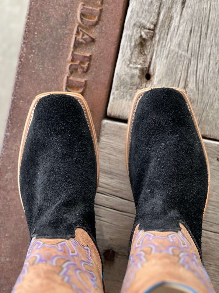 Toe View Fenoglio Boot Co. | Black Victoria Roughout w/ Dublin Boot