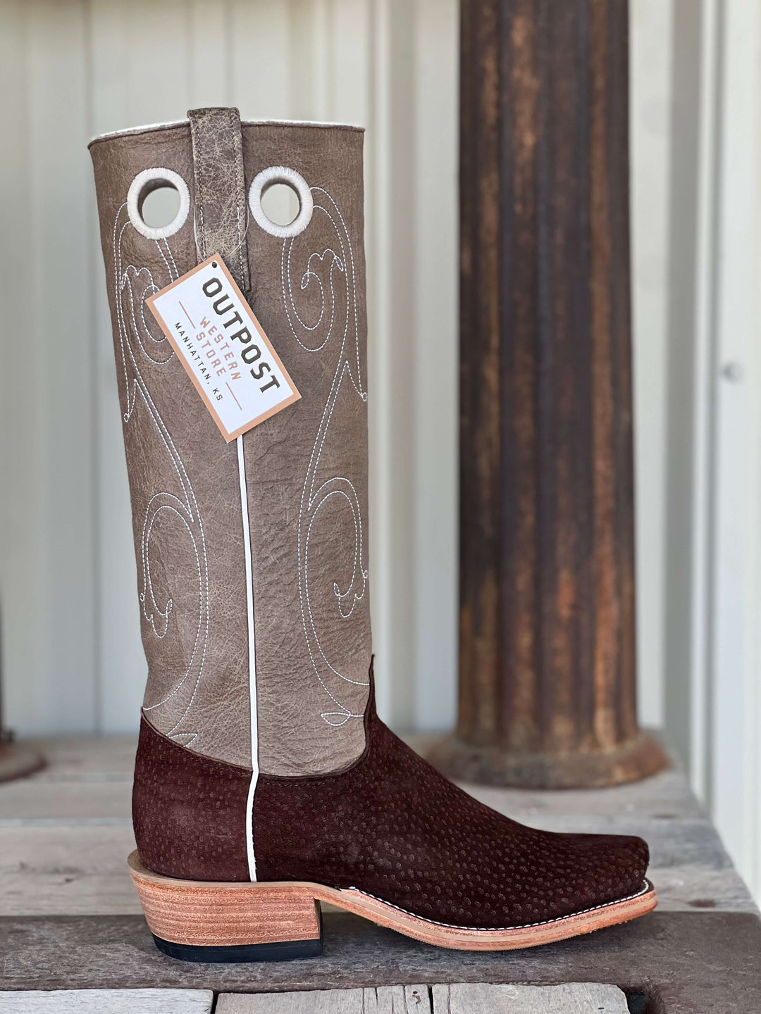 Olathe Boot Co.  | Outpost x Evan Felker Cafe Carpincho Tall Top Boot
