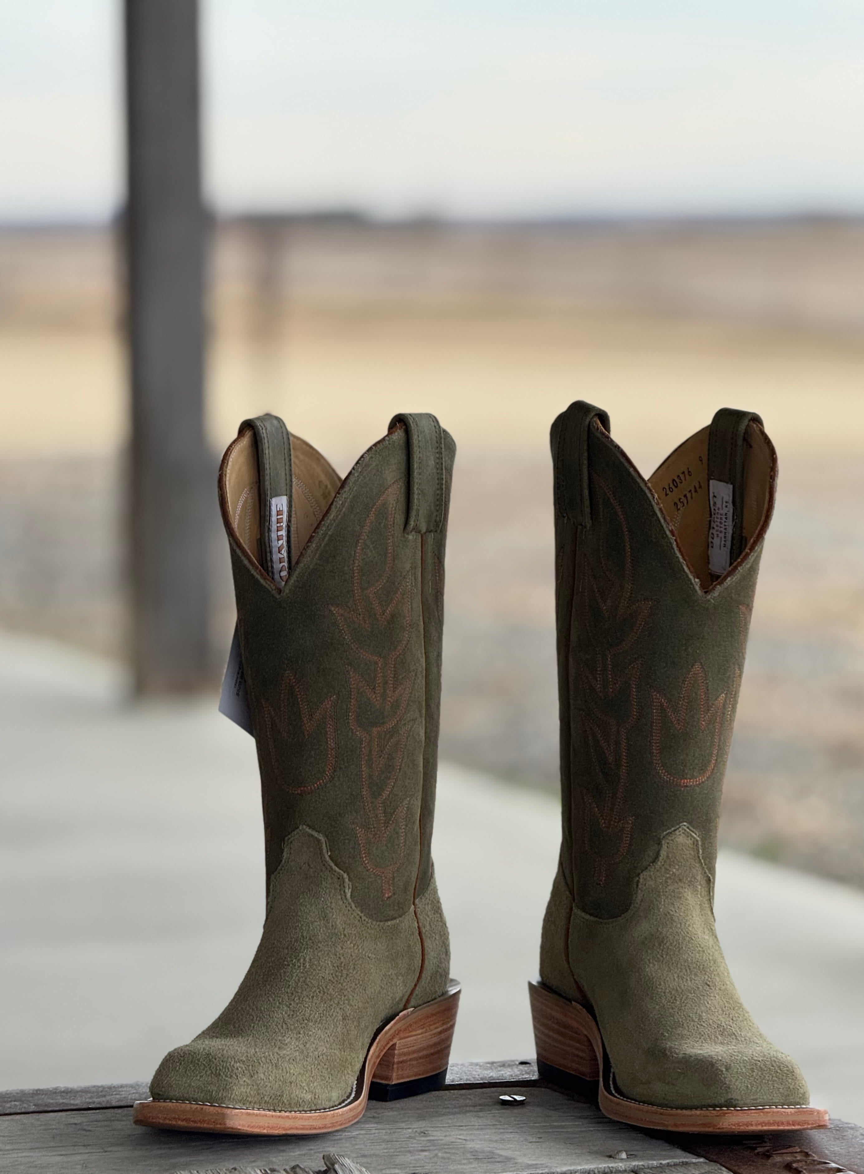 shiun カウレザーシューズ　41 Olathe Boot Co. | Sage Kudu Roughout Boot – Outpost Western Store