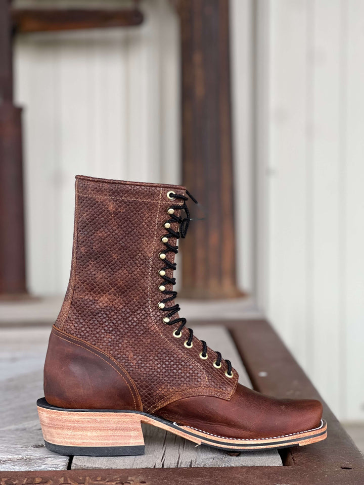 Olathe Boot Co.  | Saddle Elk Butt Lacer Boot | Side View