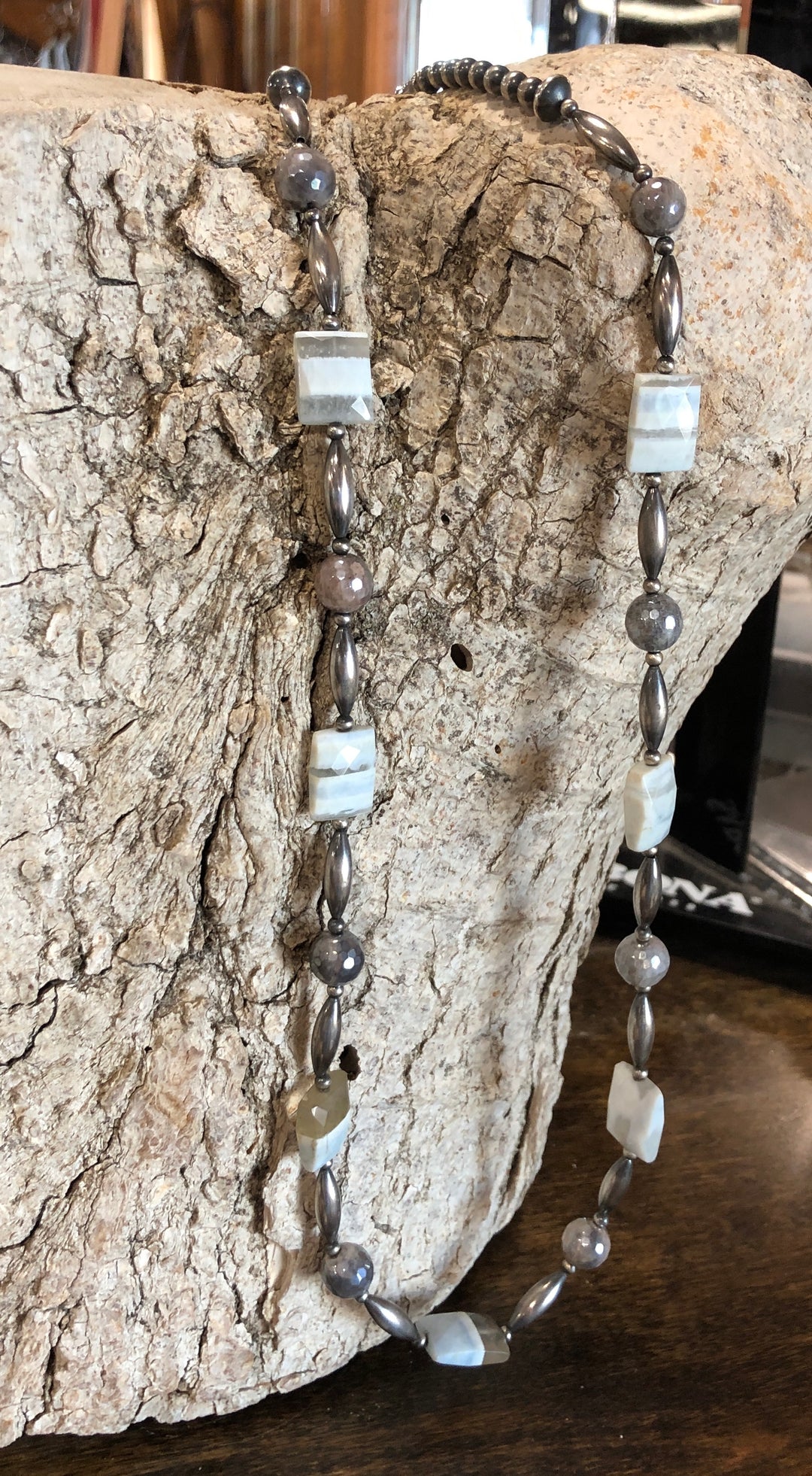 Rustic Rose Jewelry | 24” Moonstone Mix Necklace