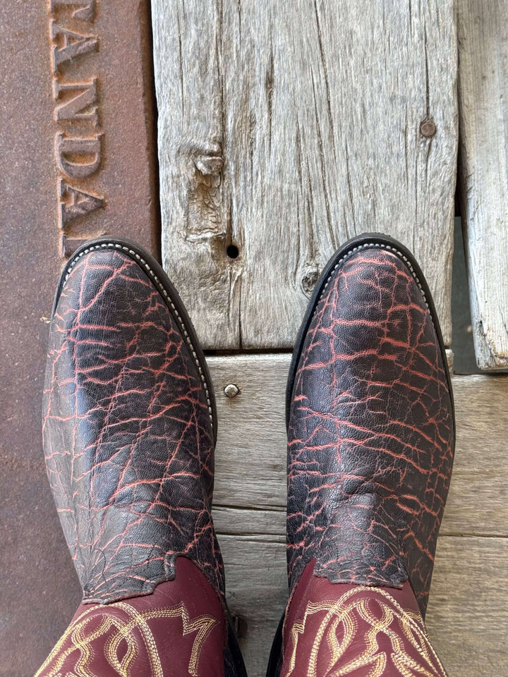 Fenoglio Boot Co. | Vintage Bark Elephant Boot | Toe View