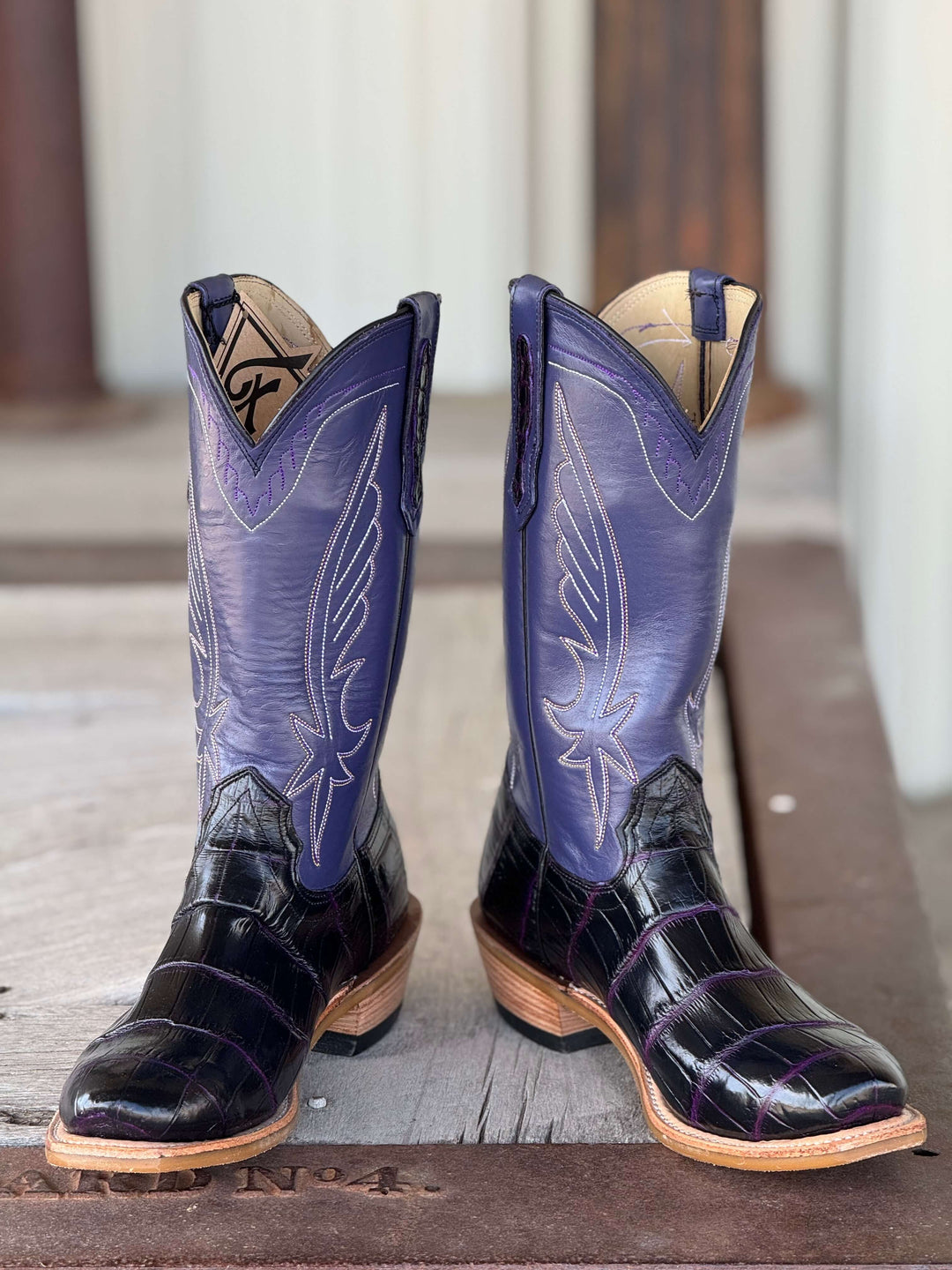 Fenoglio Boot Co. | Purple Obsidian Crocodile Boot