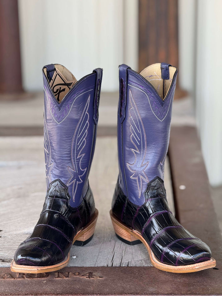 Fenoglio Boot Co. | Purple Obsidian Crocodile Boot