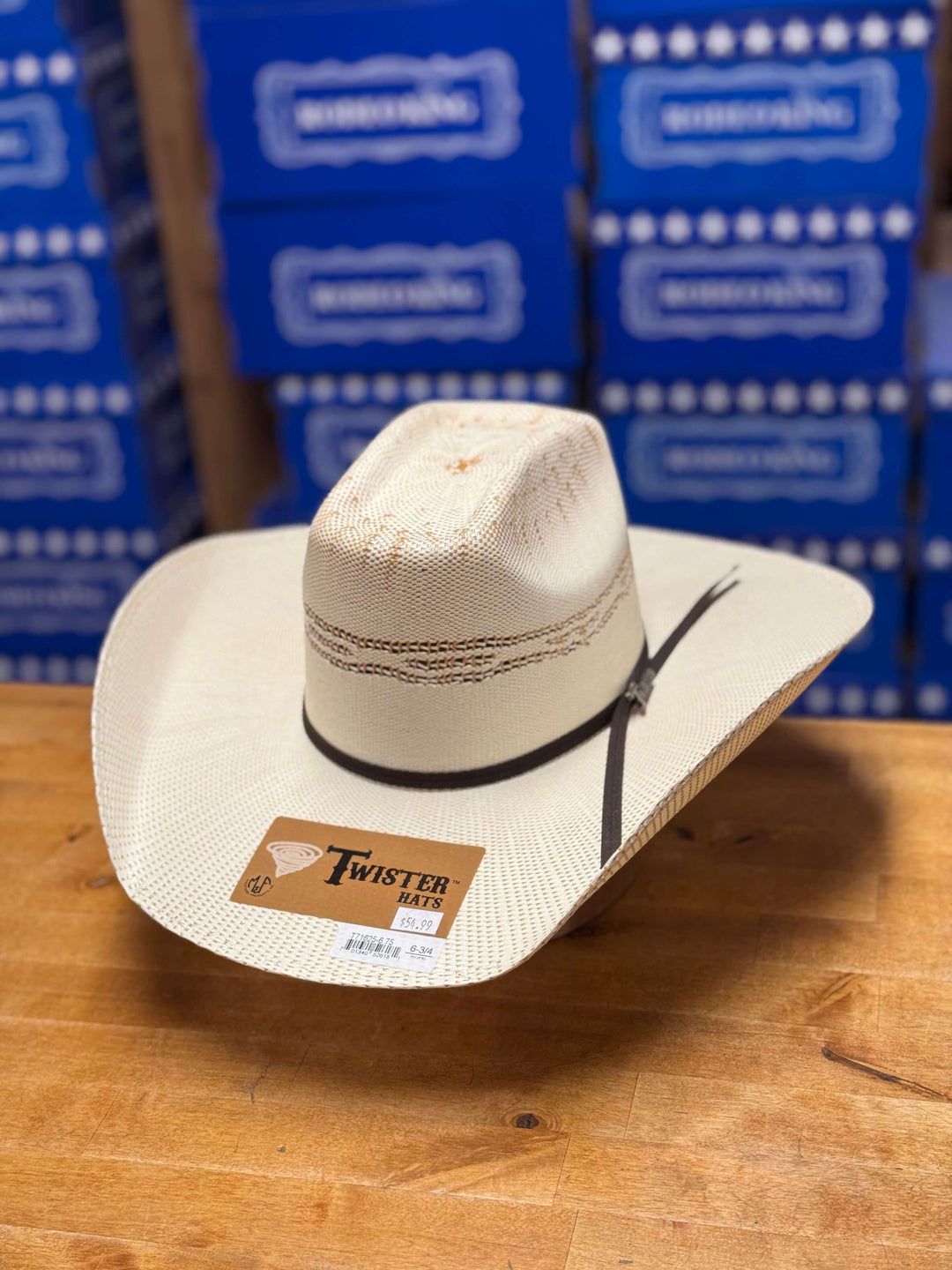 Twister | Tan Brick Bangora Straw Hat