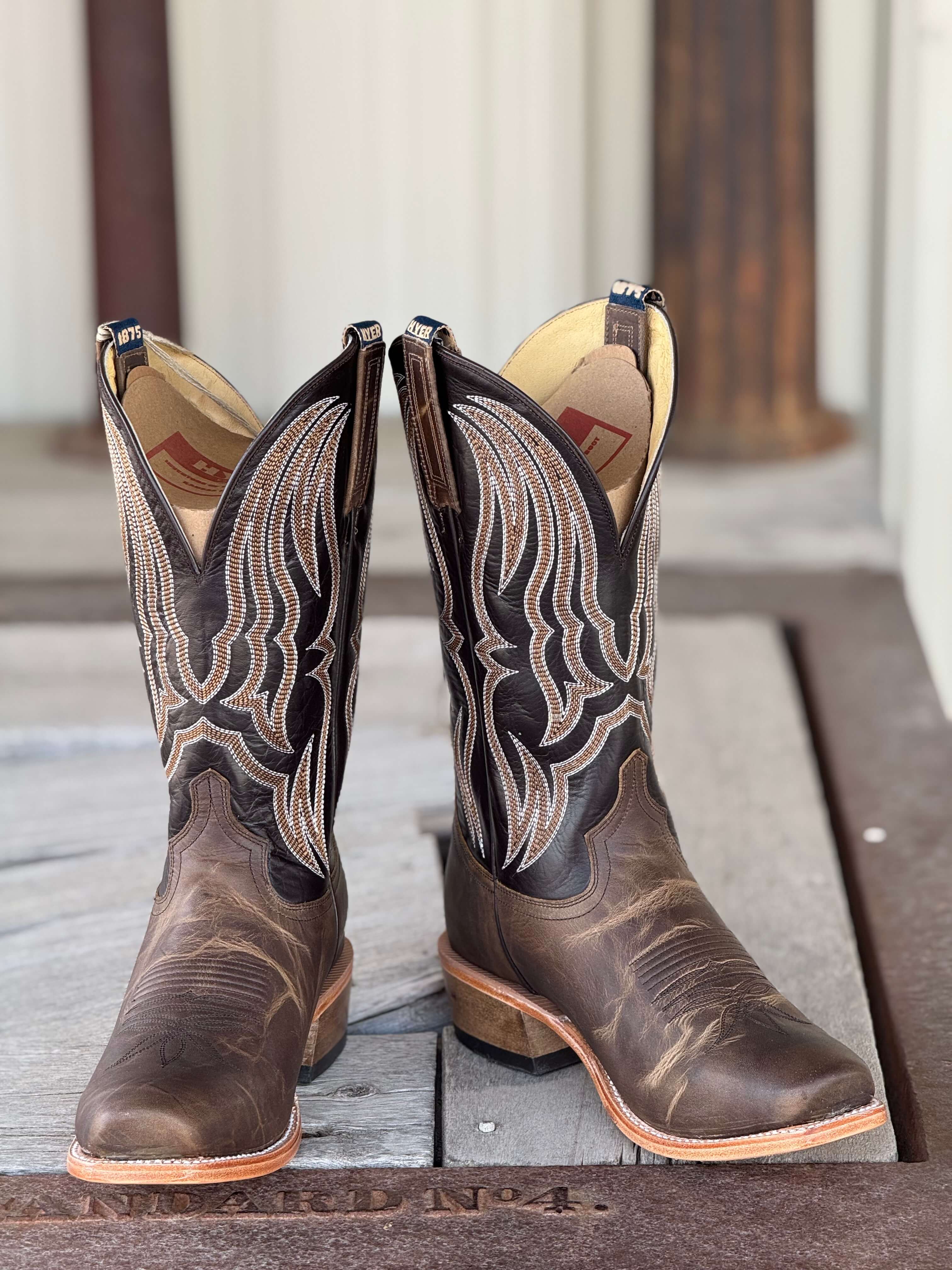 HYER Boot Co. | Stafford Tan Crazy Cowhide Boot – Outpost Western
