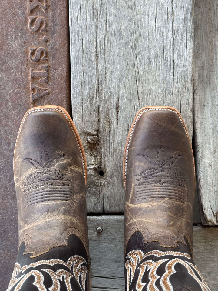 HYER Boot Co. | Stafford Tan Crazy Cowhide Boot | Toe View