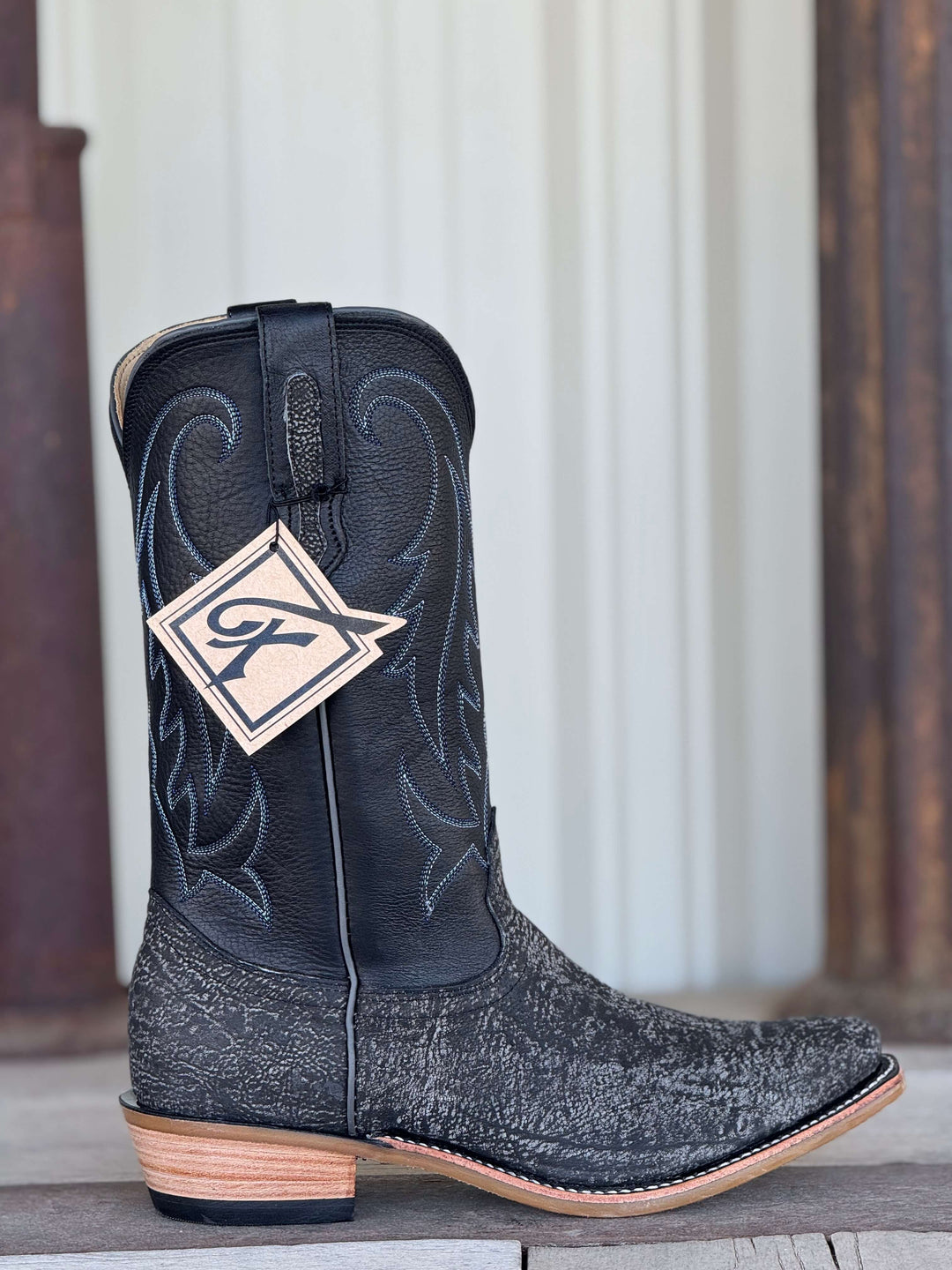 Fenoglio Boot Co. | Grey Giraffe Boot Side View