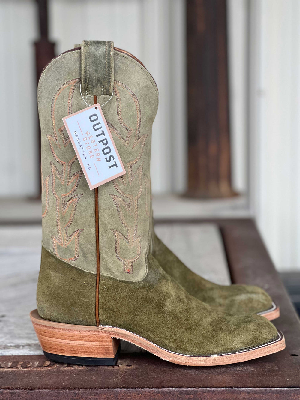 Olathe Boot Co.  | Sage Kudu Roughout Boot | Side