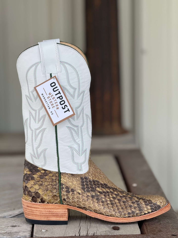 Olathe Boot Co. | Giant Natural Python Boot | Side View