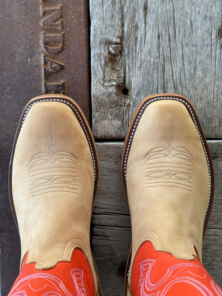 Anderson Bean | Teak Crazyhorse Cutter Toe Boot | Toe