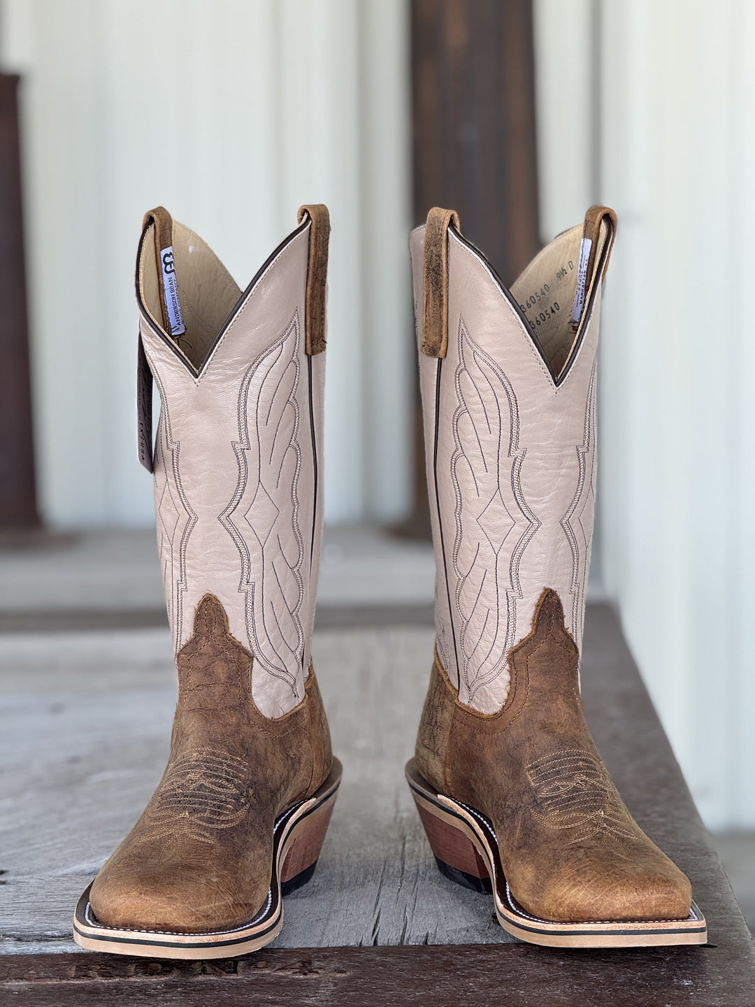 Anderson Bean | Natural Brahma Bison Cutter Toe Boot