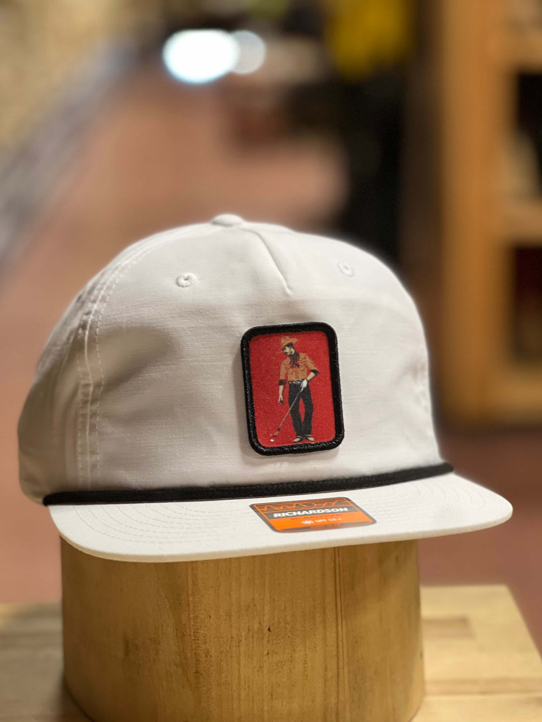 Outpost Sandbagger Richardson 256 Rope Cap White/Black Rope