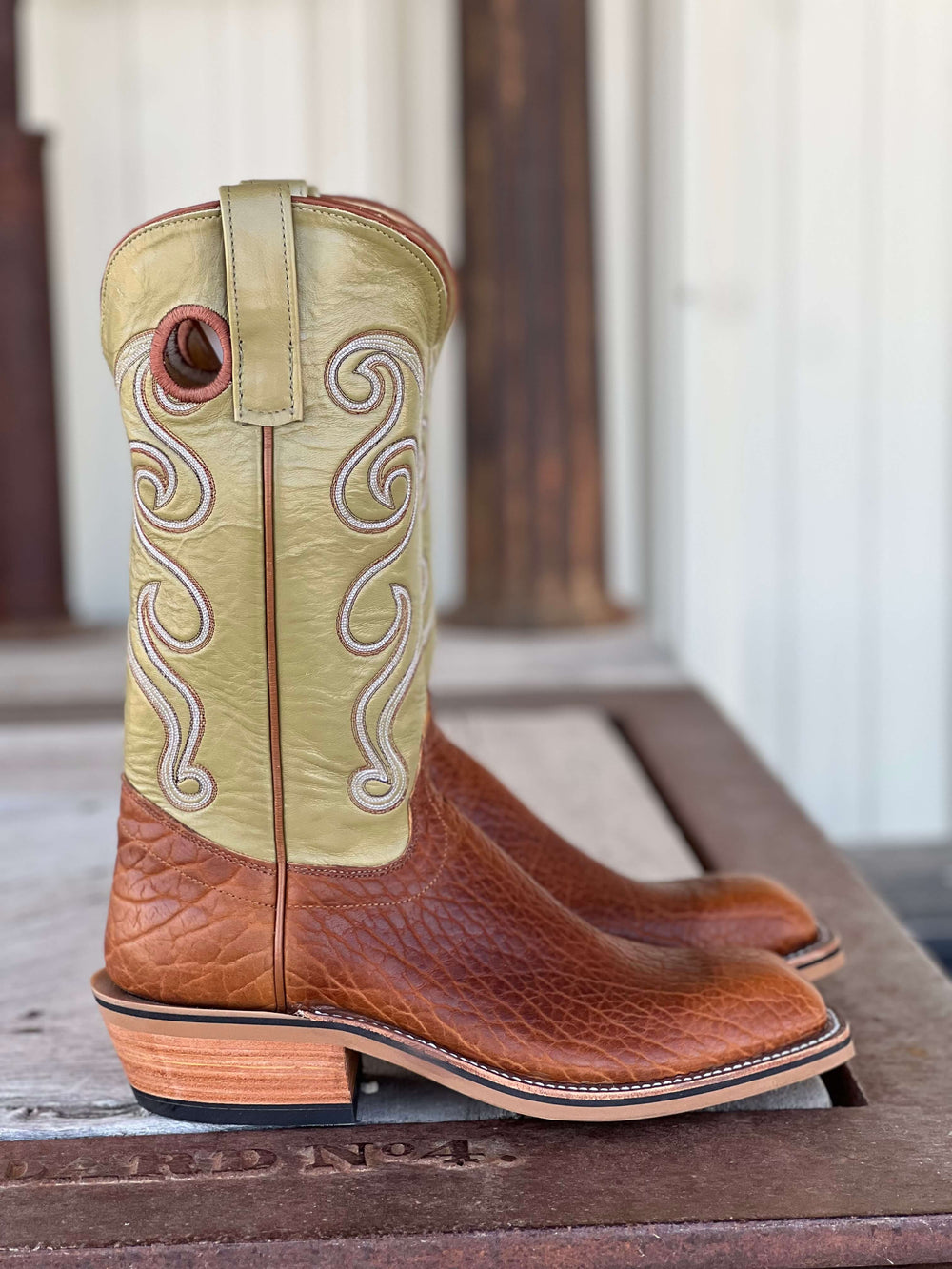 Side View Olathe Boot Co. | Cognac Tuscan Boot