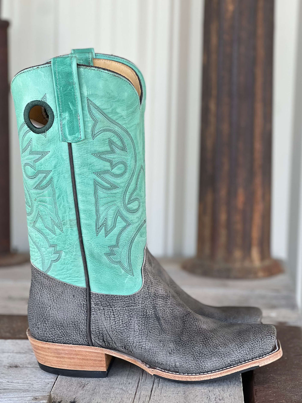 Olathe Boot Co.  | Slate Safari Giraffe Boot side view
