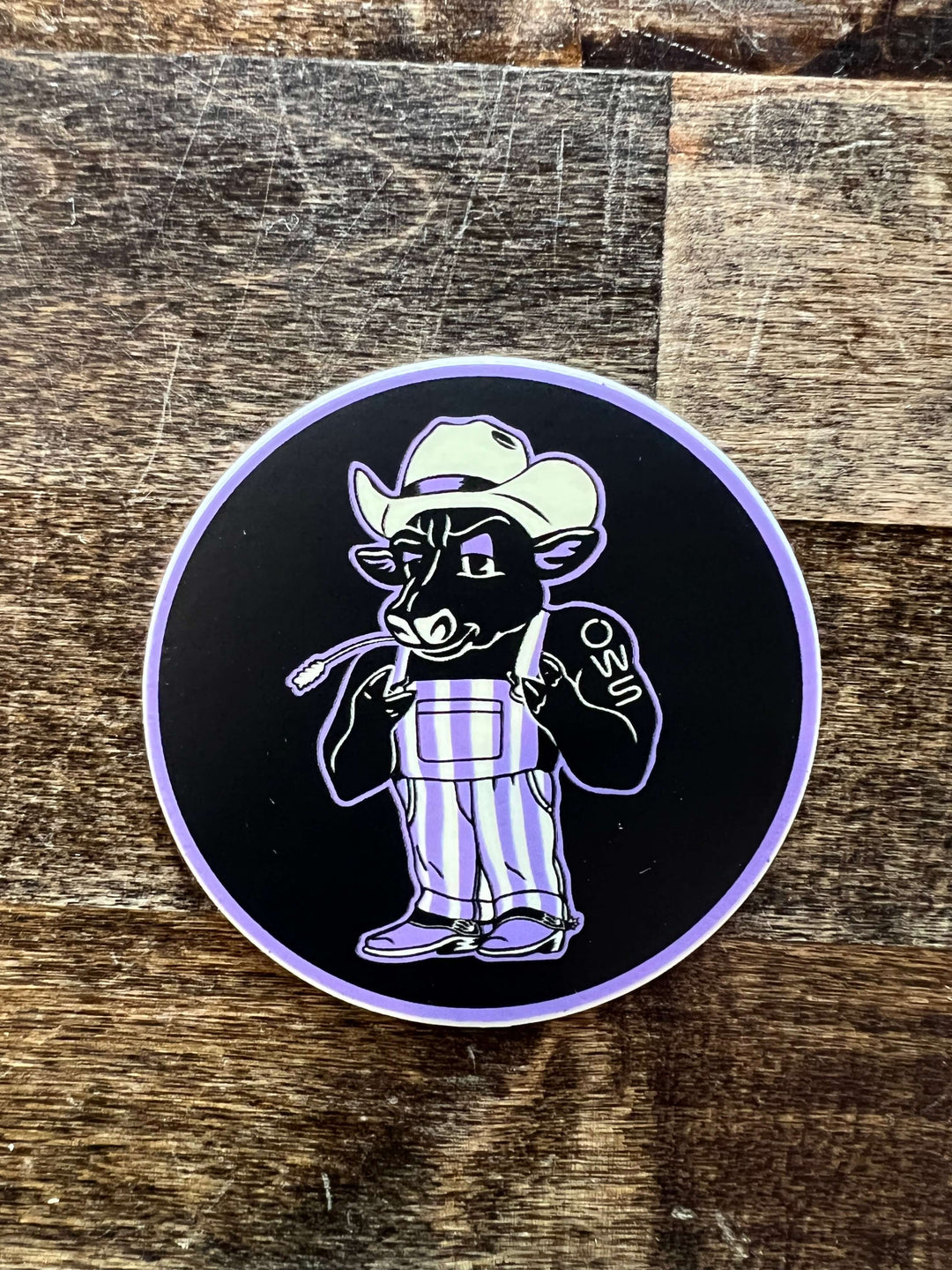 Outpost | Circle Bull with Overalls Sticker