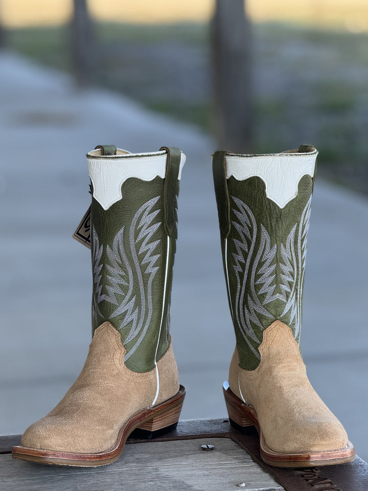 Fenoglio Boot Co. | Tan Victoria Roughout Boot