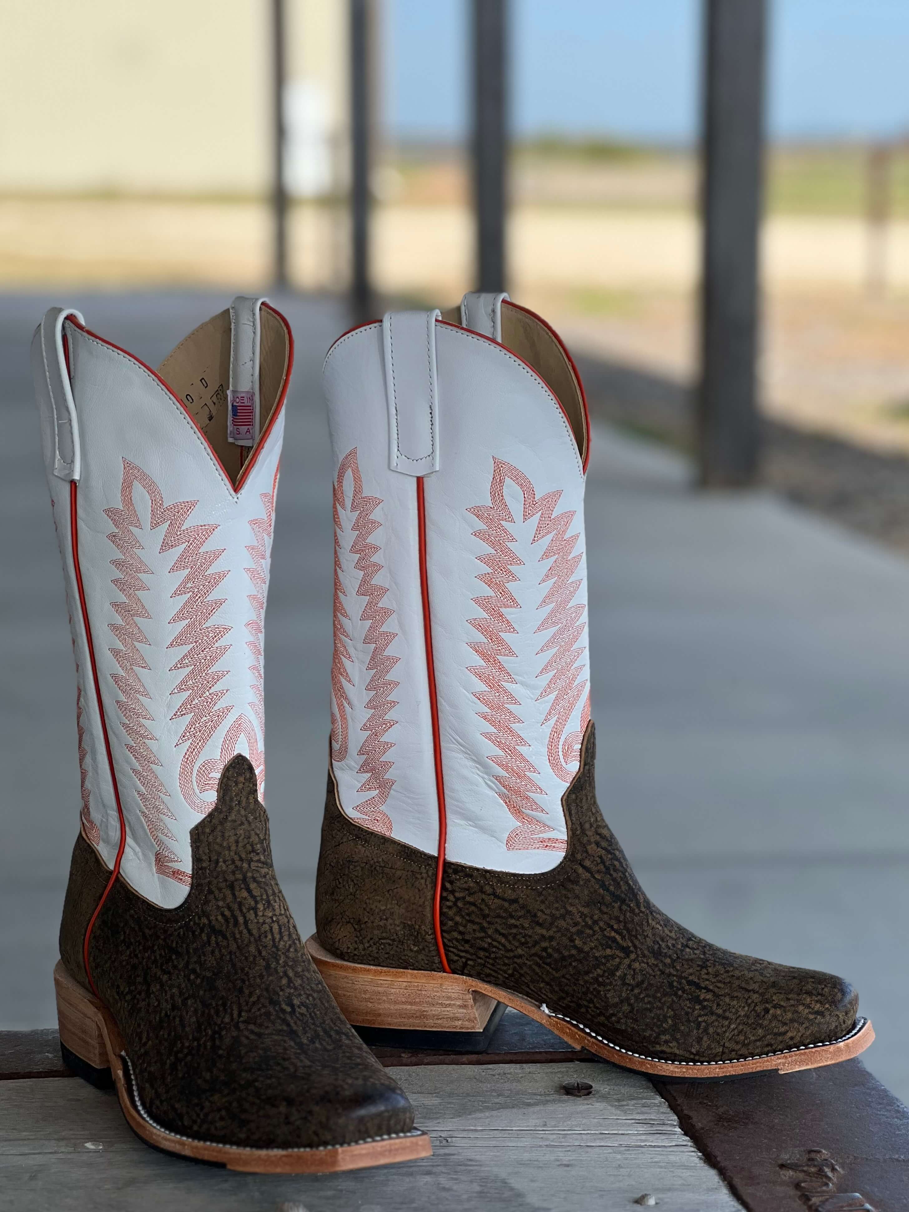 ハーレムグローブトロッターズ スタジャン PLATINUM FUBU Anderson Bean | Rust Safari Giraffe Boot – Outpost Western Store