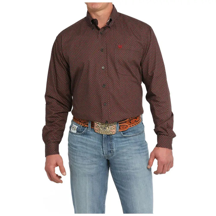 Cinch | Black Print LS Shirt