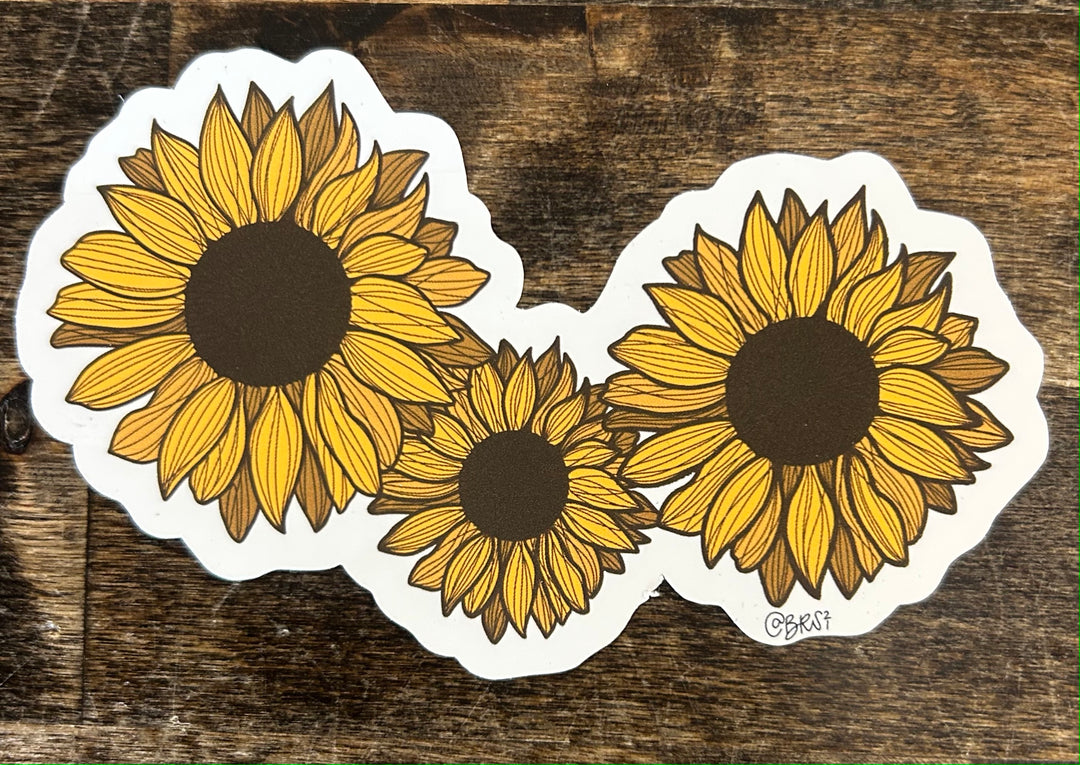 Bison Range | Sunflower Trio Sticker