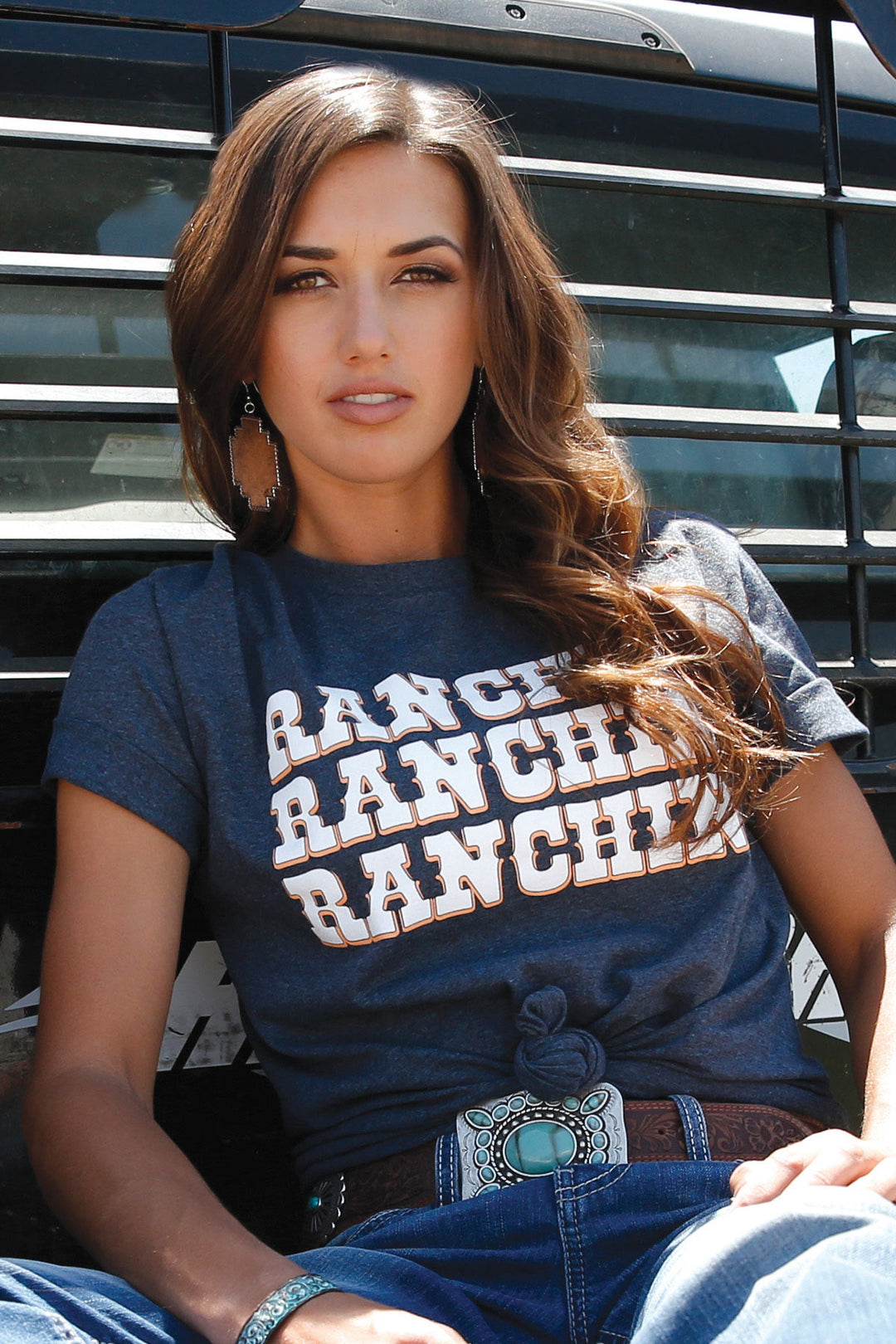 Cruel | Ladies Navy Ranchin T-Shirt