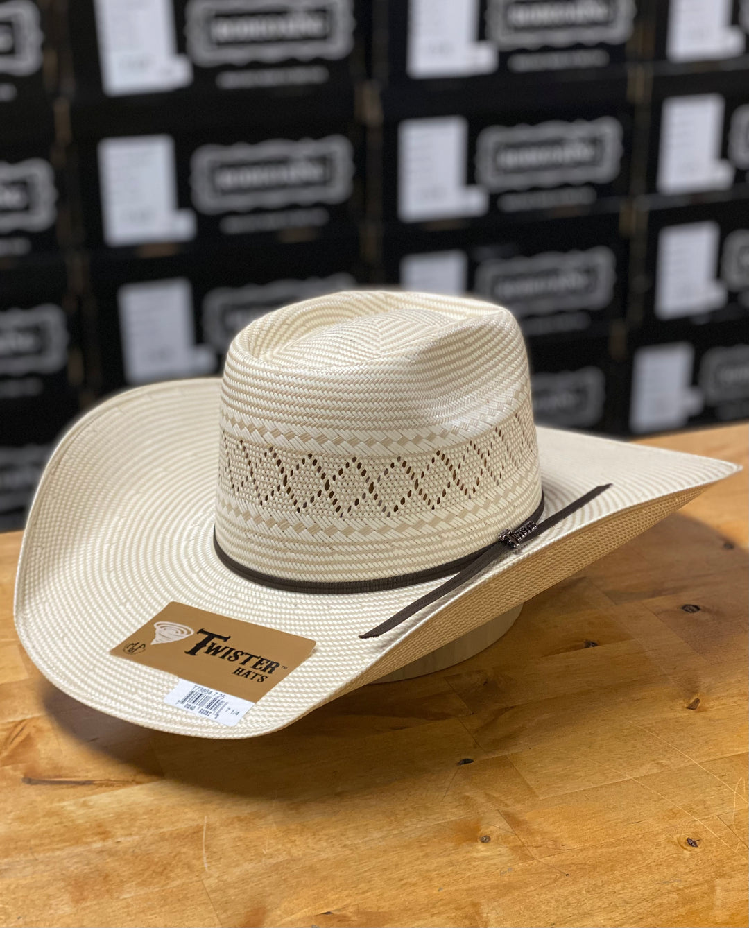 Twister | 20X Shantung 4 1/2" Rounded Brick Straw Hat