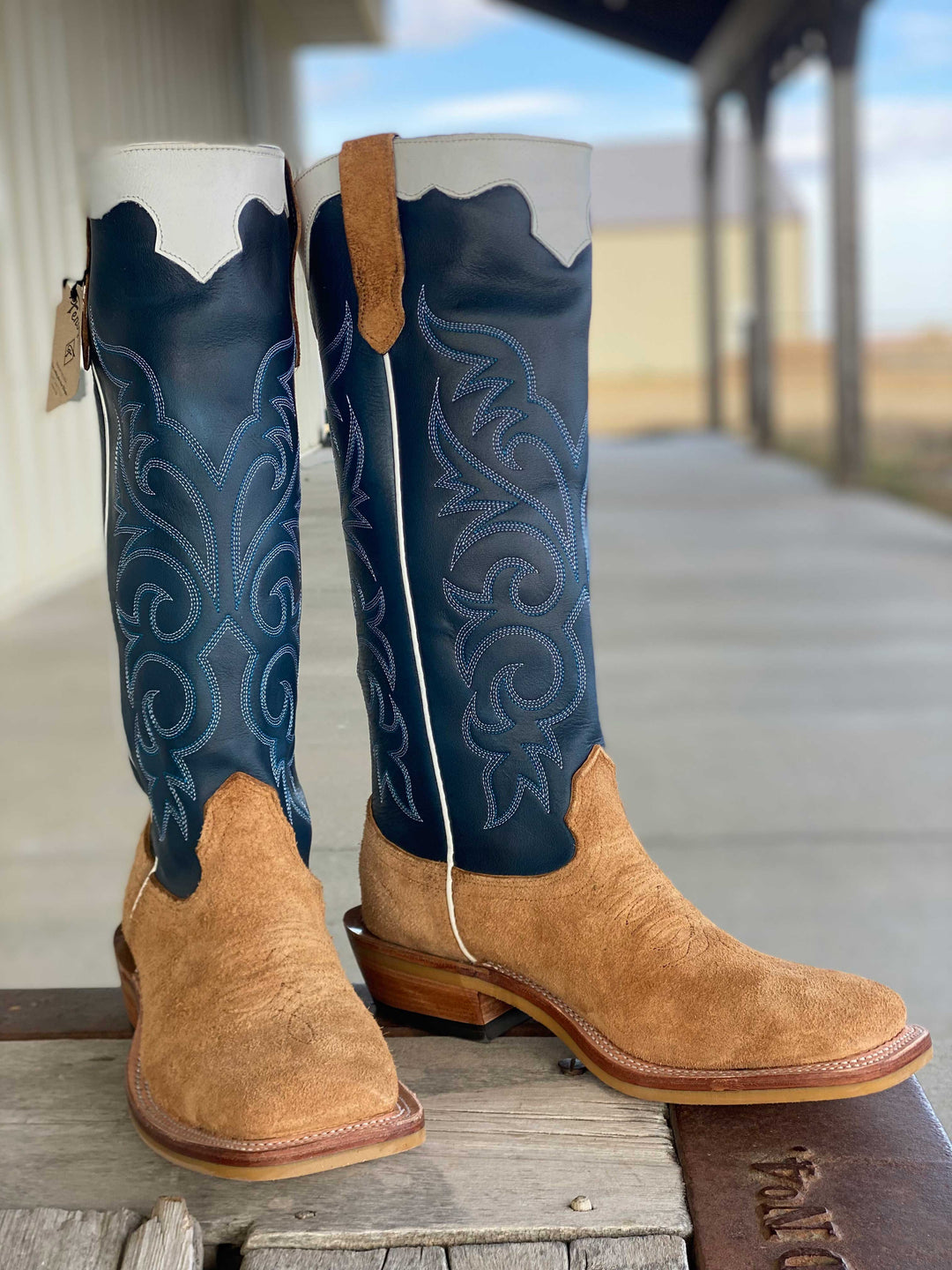 Fenoglio Boot Co Camello Pullup Rough Out Tall Top Boot