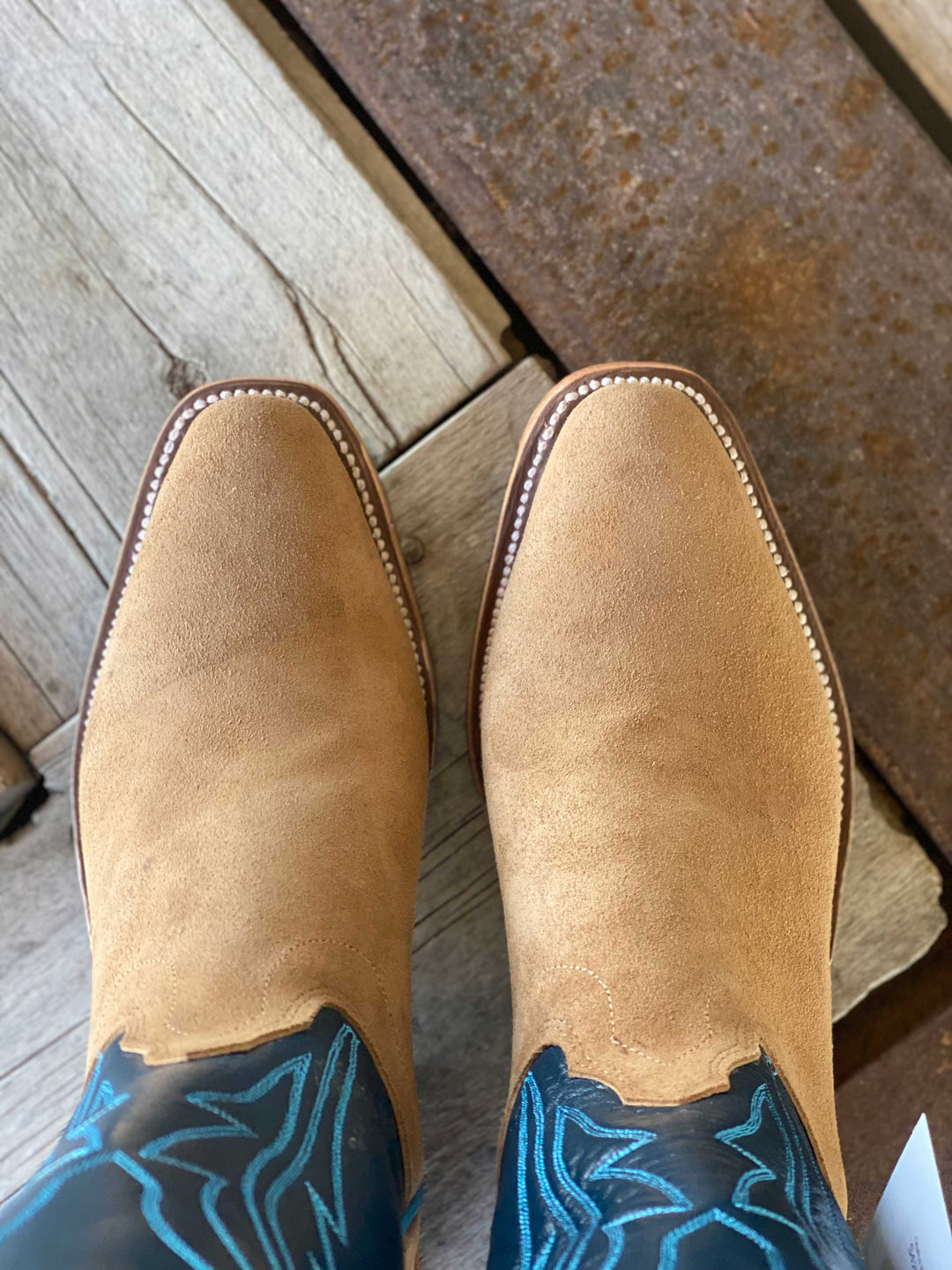 Toe View Olathe Boot Co. | Tan Newman KS Toe Boot