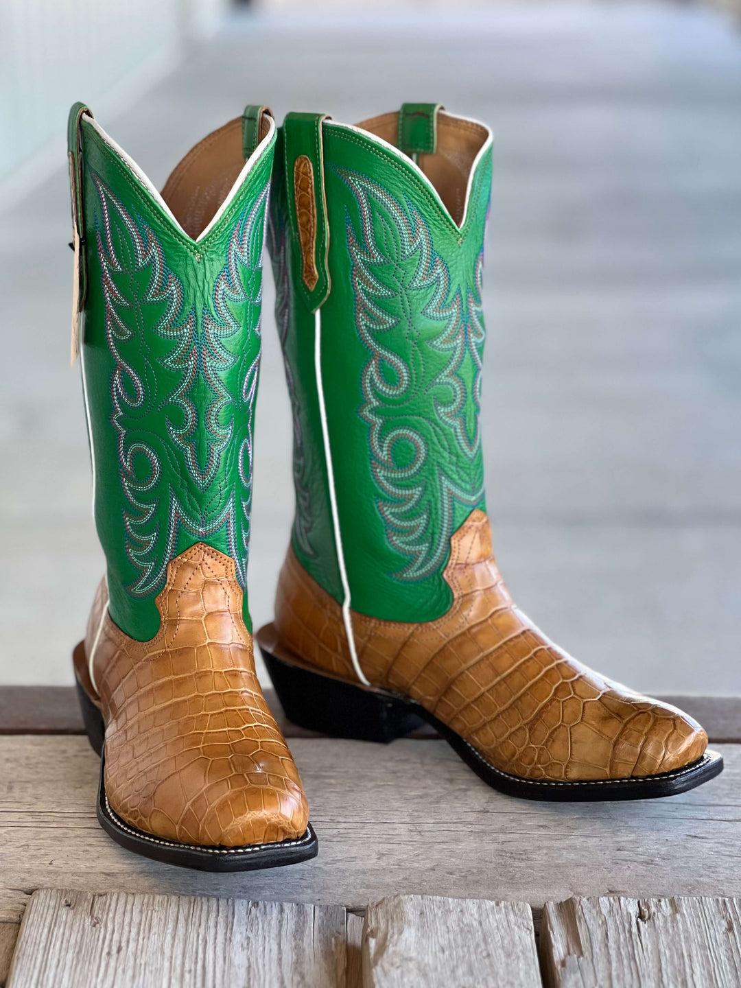 Fenoglio Boot Co. | Antique Saddle Nile Crocodile Boot