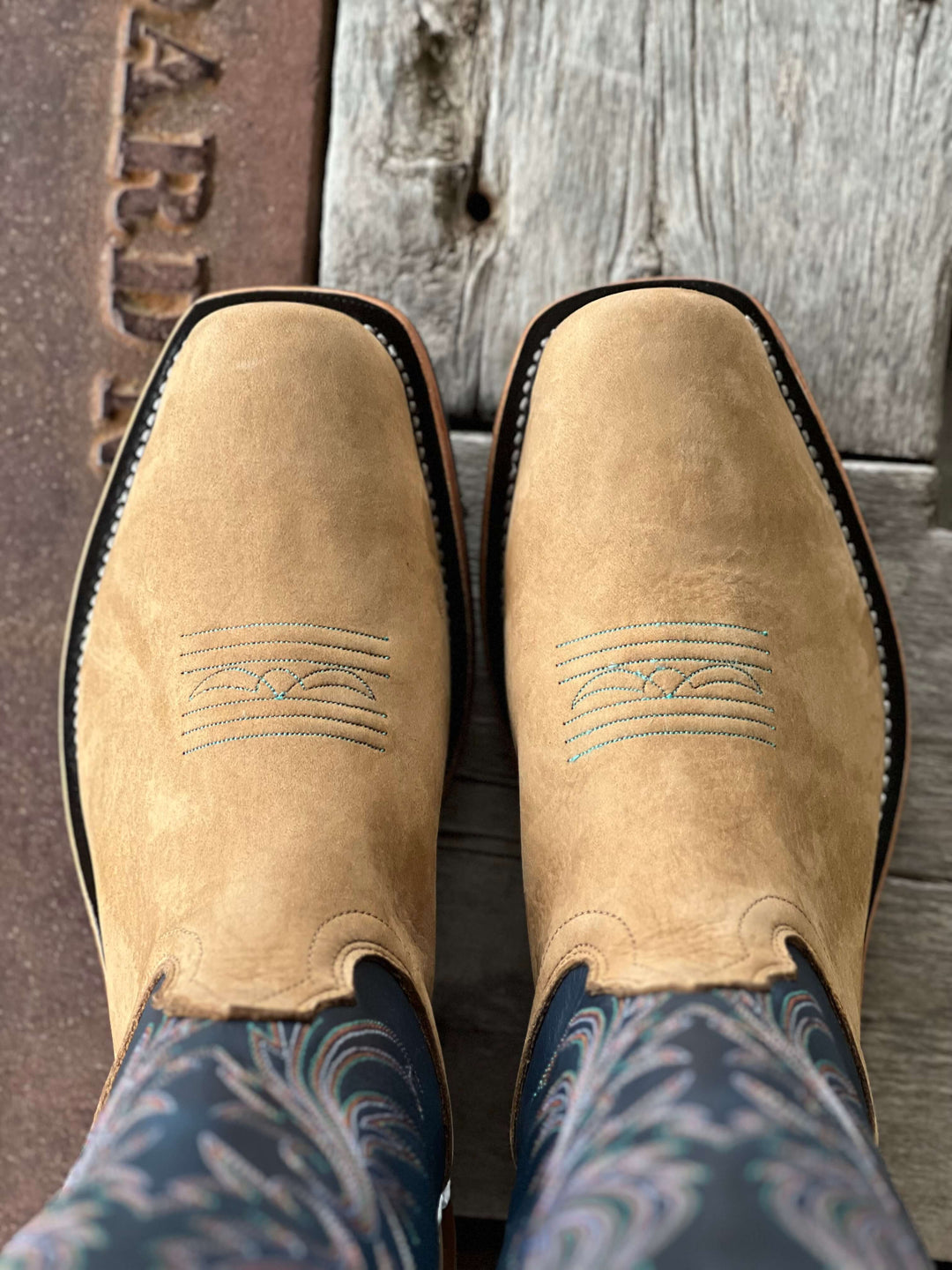 Top View Fenoglio Boot Co. | Havana Nubuck Tall Top Boot