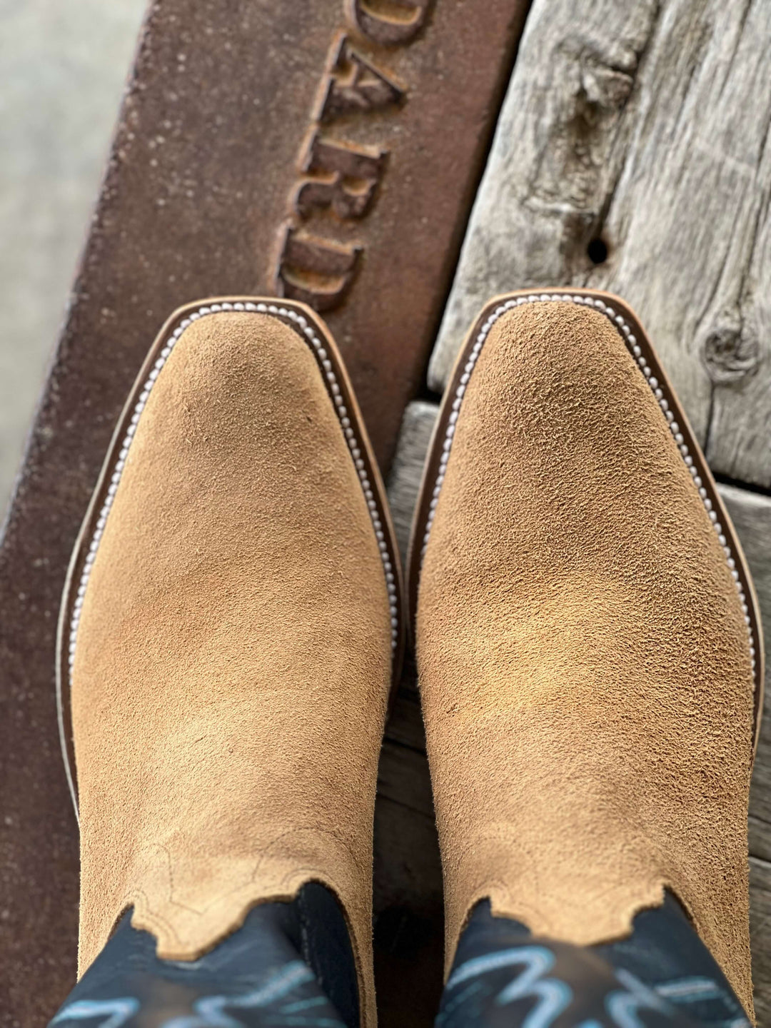 Toe View Olathe Boot Co. | Tan Newman KS Toe Tall Top Boot