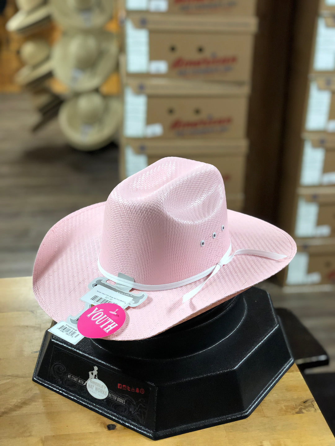 Twister Infant Pink Straw Hat