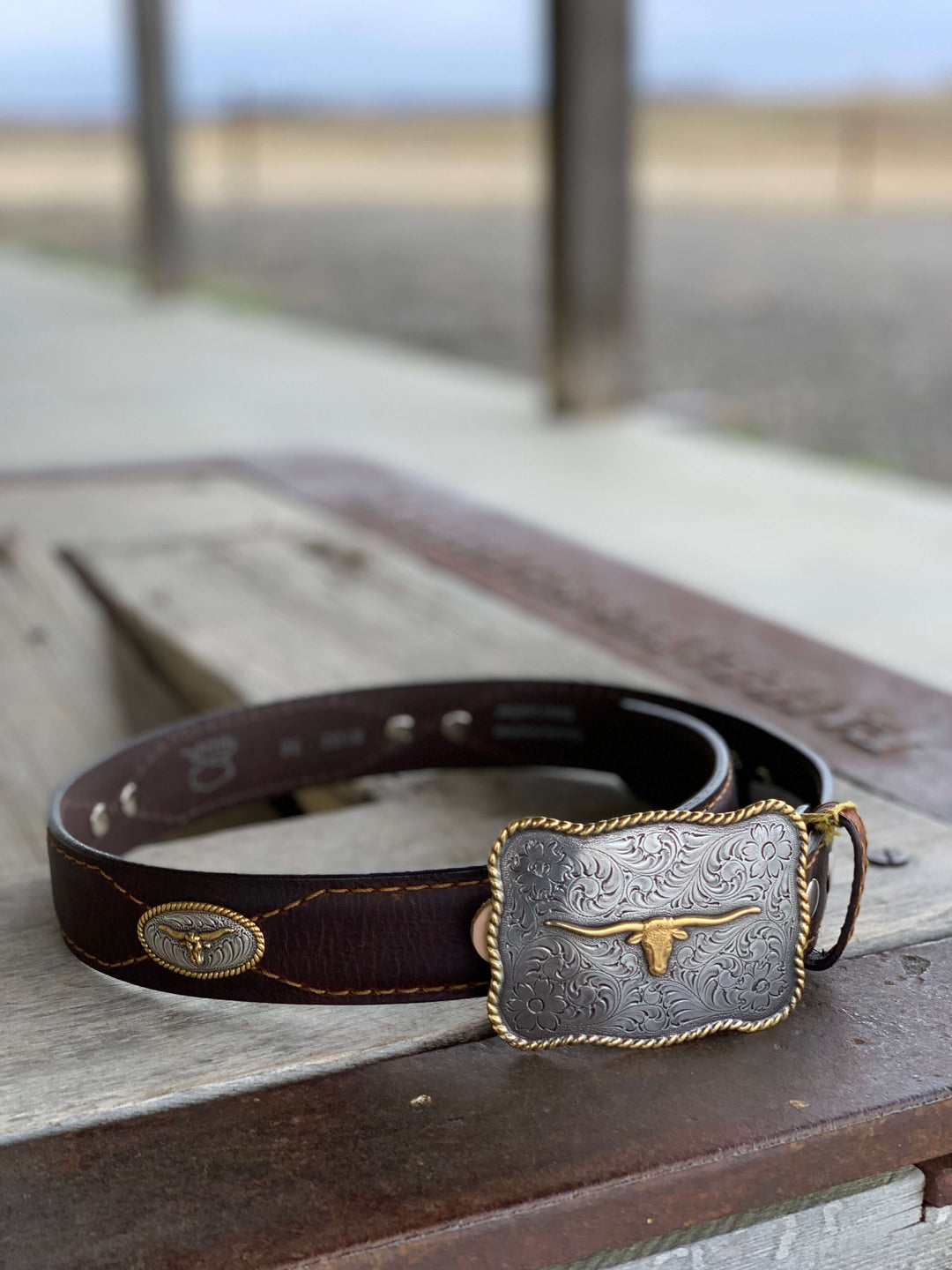 Vintage Bison | Saddle Texas Belt