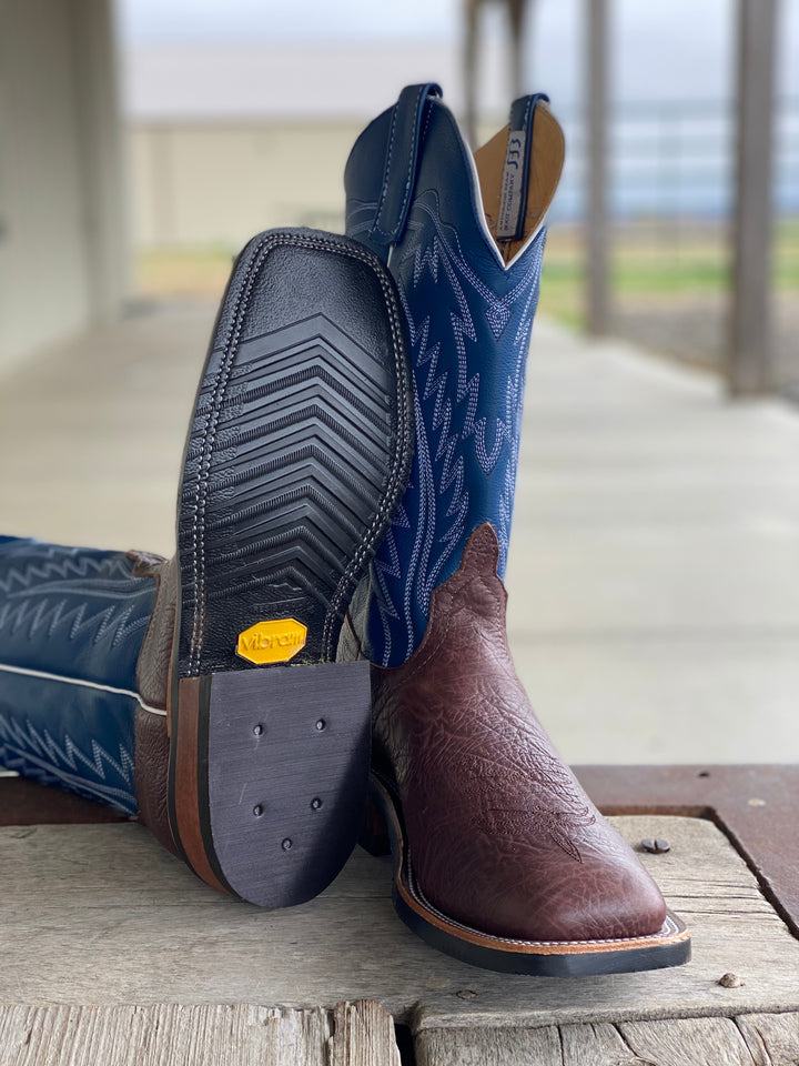 Bottom sole view Anderson Bean Brown Navajo Shoulder Boot