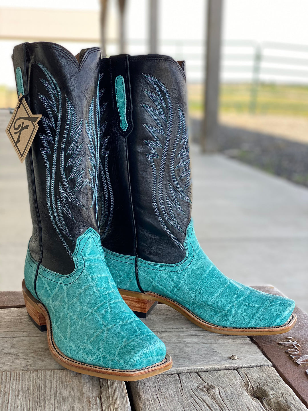 Fenoglio Boot Co. Turquoise Elephant Boot