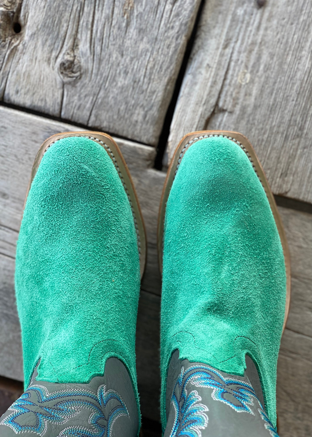 top view Fenoglio Boot Co. | Jade Moto Rough Out Boot