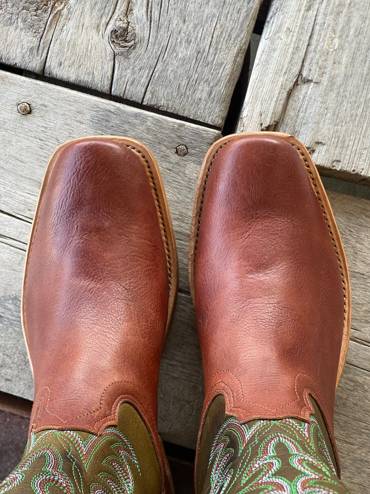 top view Fenoglio Boot Co. | Chili Pull Up Boot