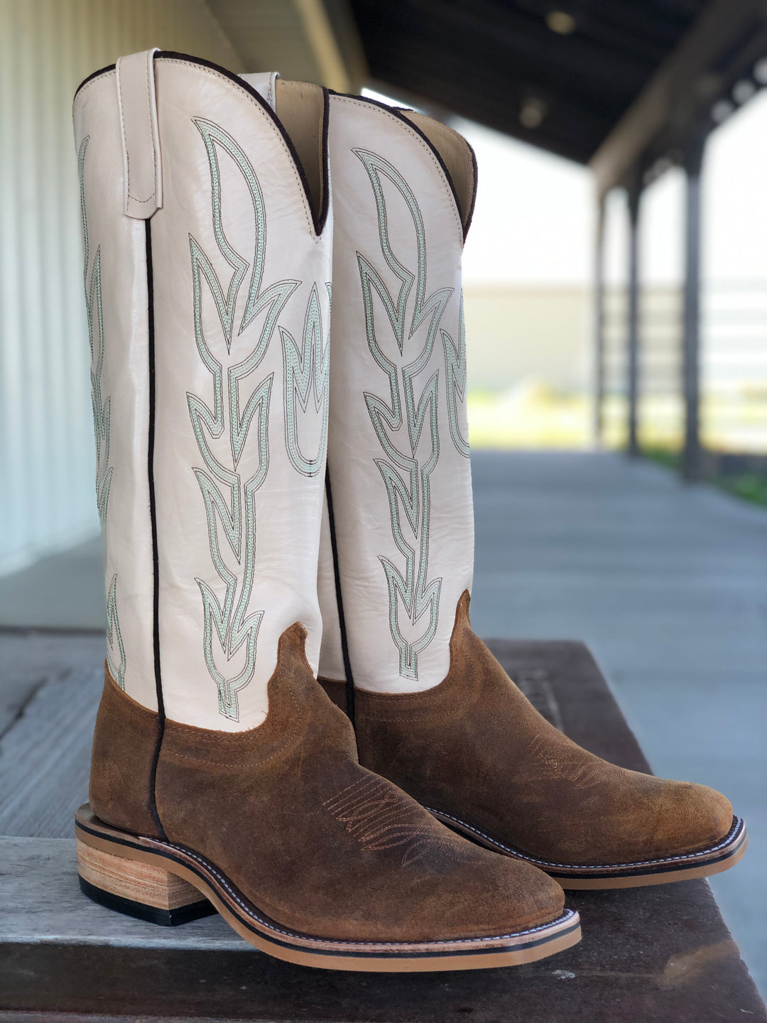 Olathe Boot Co. | Wheatbuck Waxy Kudu/ Block Heel Tall Top Boot