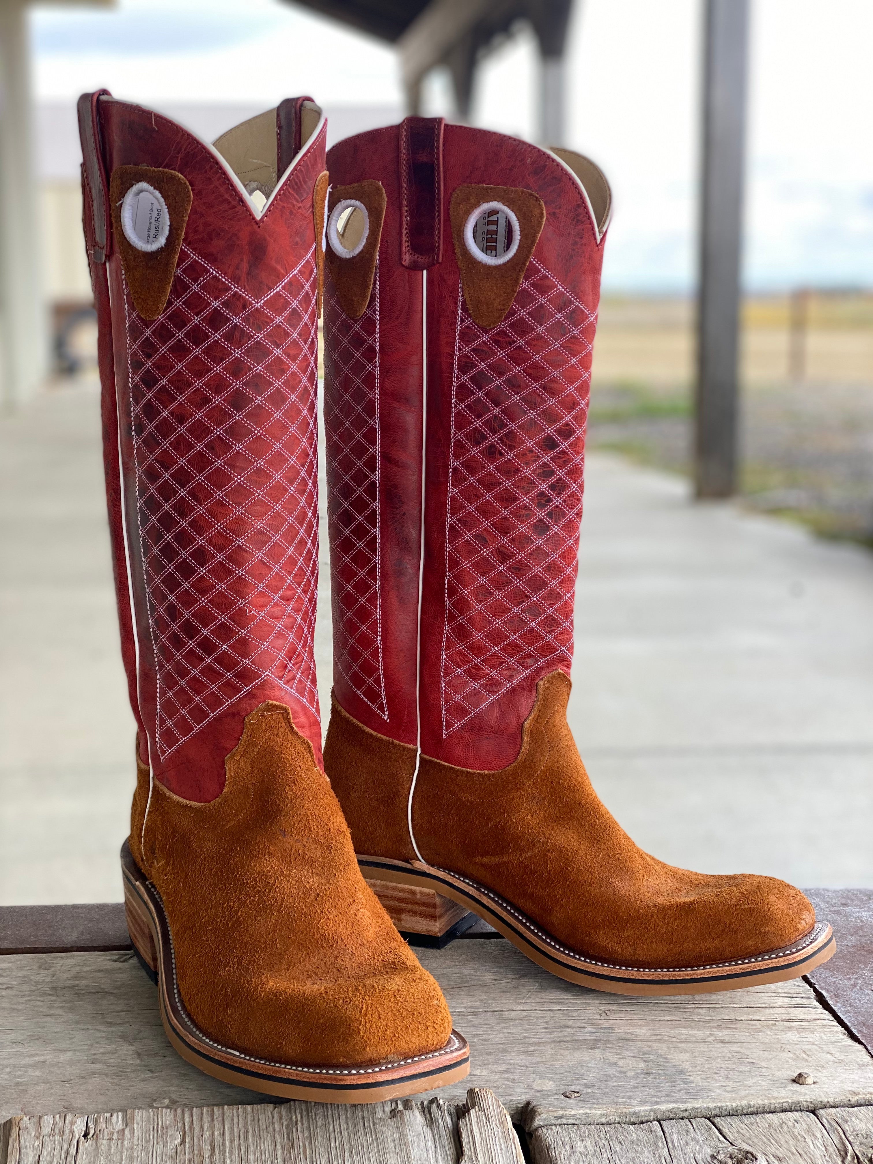 Olathe Boot Co. | Rust Crazy Horse Roughout Boot