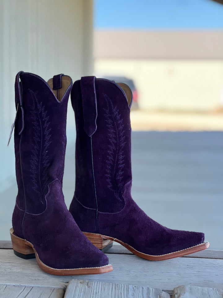 Fenoglio Boot Co. | Grape Motochap Roughout Boot