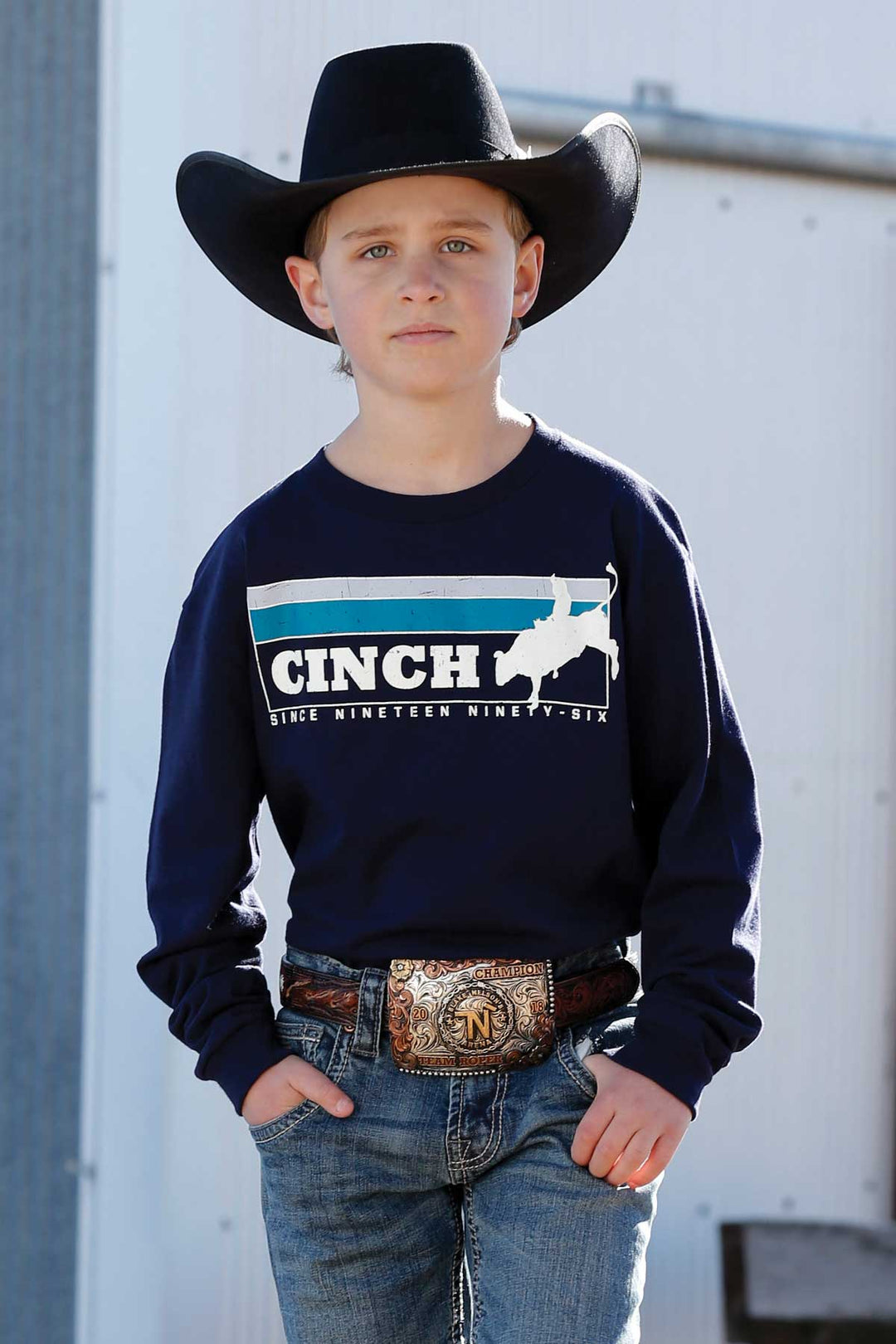 Cinch | Boys Bar Logo LS T-Shirt